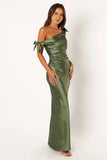 Selma Off Shoulder Maxi Dress Olive