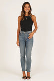 Ari Ribbed Tank Top Black