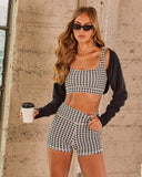 Jolie Gingham Sports Bra