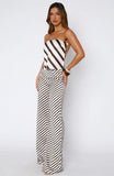 Cant Let Go Pant Ecru Choc Stripe