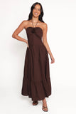Soleila Halter Maxi Dress Chocolate