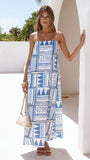 Dakota Maxi Slip Dress Coastal Escape