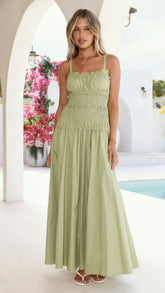 Willa Maxi Dress Matcha