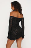 Almost Ours Off Shoulder Mini Dress Black