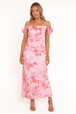 Esther Midi Dress Pink Floral