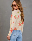 Saddle Rose Knit Floral Cardigan
