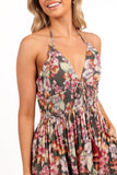 Benson Maxi Dress Dark Green Multi