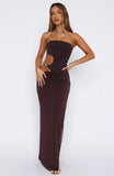 Shes A Goddess Maxi Dress Chocolate