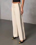 Quiet Day Striped Straight Leg Sweatpants