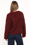 Kaori Bow Sweater Burgundy