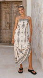 Samara Maxi Dress Cream Black