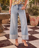 Serenah Super Stretch Mid Rise Wide Leg Jeans