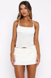 Spot The Difference Backless Top White
