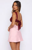 Cant Be Distracted Mini Dress Berry