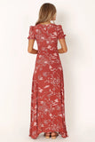 Franklin Maxi Dress Rust Floral