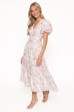 Jocelyn Maxi Dress Ivory Pink Floral