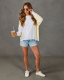 Quiet Desire Color Block Sweatshirt