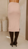 Iluka Knit Midi Skirt Camel