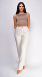 Cora Linen Pants Beige