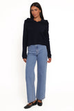 Carmello Frill Collar Cardigan Navy