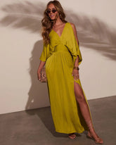 Luna Marina Kimono Maxi Dress