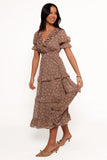 Dayla Maxi Dress Brown Light Beige