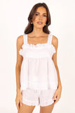 Libby Linen Frill Set Ivory