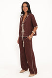 Dalton Pant Brown Cream