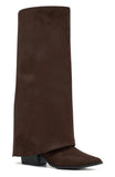 Im That Girl Knee High Boots Chocolate Faux Suede