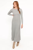Alison Long Sleeve Maxi Dress Grey