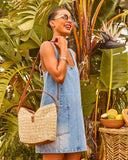 Sunny Bliss Straw Bucket Bag