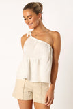 Wanda One Shoulder Top White