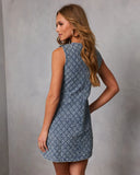 Sonali Quilted Denim Mini Dress