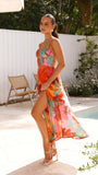 Rahima Maxi Dress Orange Floral