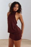 Envy Me Mini Halter Dress Chocolate