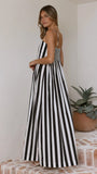 Pippa Maxi Dress Black Stripe