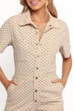 Mikia Jumpsuit Cream Brown