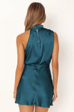 Anabelle Halter Neck Mini Dress Teal