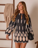 Sevenah Shift Cut Out Lace Mini Dress