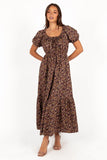 Juliana Maxi Dress Plum Floral