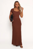 Freeman Maxi Dress Brown