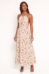 Wilder Halterneck Maxi Dress Pink Floral