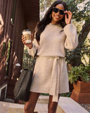 Caitlin Long Sleeve Tie Waist Sweater Dress