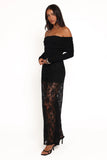 Alina Lace Pant Set Black