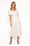 Clo Puff Sleeve Midi Dress White Betty