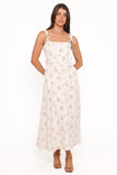 Clarissa Midi Dress White Floral