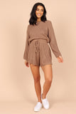 Sloane Sweater Romper Mocha