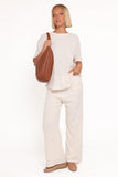 Granger Knit Pant Set Cream