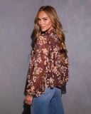 Evienne Printed Neck Tie Top