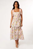 Maddy Midi Dress Light Pink Multi